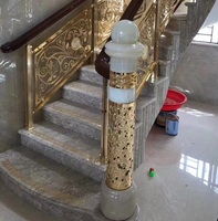 Bronze de luxe avec balustrade d'escalier en marbre ss304 main courante rampe de balustrade avec couleur
