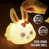 Lampe de nuit en silicone mignonne, lumière LED pour enfants, bébé, toucher doux, intensité réglable, idée cadeau pour le sommeil