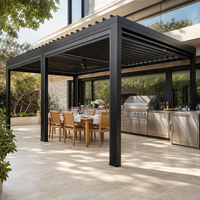 Pergola motorisée en aluminium, imperméable, pour jardin, bâtiments extérieurs, taille personnalisable