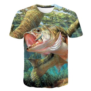 <strong>Fish</strong> Print Sublimation <strong>t</strong> <strong>Shirts</strong> Blank Sublimation <strong>Shirt</strong> Digital Print Design Short Sleeve <strong>Shirt</strong> - Product Image 1