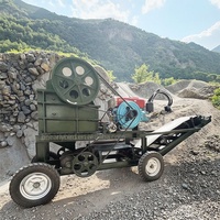 Concasseur à Mâchoires PE250*400, Machine de Concassage Mobile pour Pierre, Petit Concasseur de Roches avec Convoyeur, Équipement de Concassage Portable