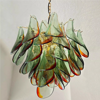 Lustre en verre de luxe moderne, design français, hauteur réglable, luminaire suspendu pour salon, salle à manger