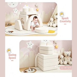 Factory Custom 12 Pieces Comfortable Modular Kids <b>Sofa</b> Set Foam <b>Play</b> Couch for Toddler <b>Play</b> for Living Room Children Furniture - Product Image 5
