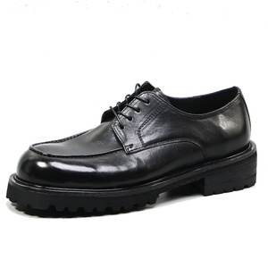 Zapatos de Hombre Personalizados de Alta Calidad - Zapatos Formales de Vestir de Cuero Genuino con Mayor Función Antideslizante y Mayor Altura - Product Image 3