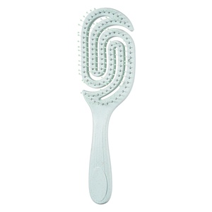Peine Giratorio de Paja de Trigo con Mango Antiestático y Antideslizante para Peinar Cabello Rizado y Voluminoso, Portátil, para Masaje y Alisado - Product Image 6