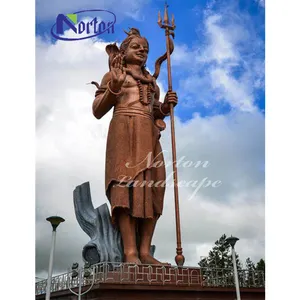 사용자 정의 야외 장식 대형 황동 힌두교 신 거대한 주님 시바 청동 동상 조각 판매