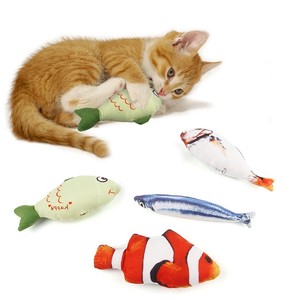 Amaz Venta caliente <span class=keywords><strong>Catnip</strong></span> Infundido Felpa Simulación Pescado Masticar Juguete para roer mascotas - Product Image 1