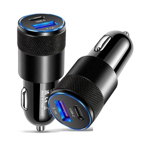Smart 30W 3.1A USB Tipo C Cargador de coche rápido Adaptador de teléfono portátil de 2 puertos con protección OVP para uso de computadora portátil - Product Image 1