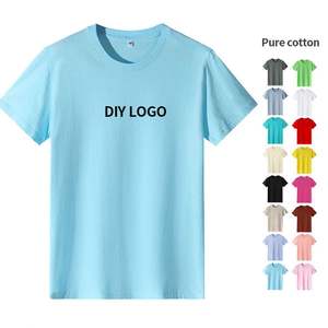 Logo imprimé personnalisé T-Shirt pour hommes de haute qualité poids lourd 100% coton tissu tricoté uni surdimensionné broderie faux blanc - Product Image 3