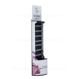 Support de présentation de maquillage réglable en panneau perforé en métal avec crochets pour organiser les brosses à cheveux, les outils et les cosmétiques - Product Image 4