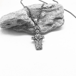 yunnique Trendy <b>Titanium</b> Steel Sword Necklace Unisex Party Jewelry Sweater <b>Chain</b> - Product Image 1