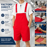 Salopette Courte à Bretelles Réglables Multi-Poches en Tissu Tissé Durable Uniforme de Travail d'Été pour le Personnel Broderie Personnalisée Logo Imprimé