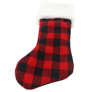 Grandes chaussettes de Noël de 20 pouces, sacs cadeaux, sacs à bonbons, ornements suspendus en lin avec motifs Élan, <span class=keywords><strong>Renne</strong></span>, Père Noël - Product Image 6