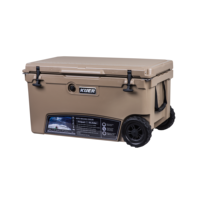 Refroidisseur de glace rigide pour camping en plein air Glacière Portable avec roues