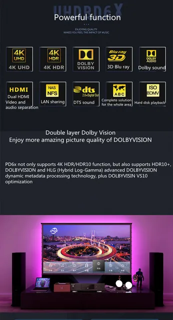 Pannde PD-6 Blu-ray 4K Ultra HD CD DVD Player PD6 Audio Video HDR DTS DSD  Dolby