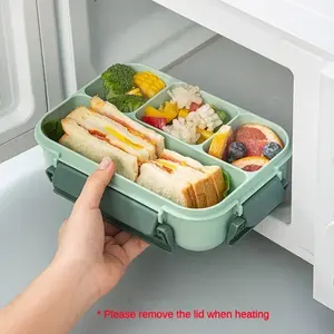 Lonchera Portátil de 1300 ml con Compartimentos, para Niños, Estudiantes y Oficina, con Tenedor y Cuchara, Apta para Microondas, Contenedor de Almacenamiento de Alimentos - Product Image 5