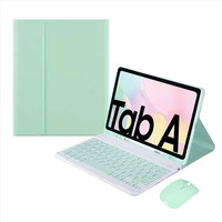 Casing Keyboard untuk Samsung Galaxy Tab S6 Lite 10.4 P610 P615 SM-P610 SM-P615 dengan Mouse Nirkabel, Penutup Tablet Kulit PU