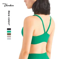 Nan jiu — soutien-gorge de sport pour femme, en tissu côtelé, encolure en V, bretelles Sexy, dos nu, Yoga, nouveau Design, 2022