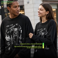 Nouvelle Collection Automne – T-shirt Rétro Personnalisable à Manches Longues pour Homme et Femme, Style Universitaire Numérique, Héritage Nostalgique