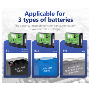 Sunchonglic MPPT Năng Lượng Mặt Trời <span class=keywords><strong>Charge</strong></span> Điều Khiển 12V 24V <span class=keywords><strong>50A</strong></span> LCD Hiển Thị Đôi Đầu Ra USB Cho Năng Lượng Mặt Trời Hệ Thống - Product Image 3