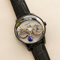 Montre mécanique tourbillon céleste pour homme, cadran creux globe terrestre bleu, bracelet en cuir noir, montre squelette Jacobts