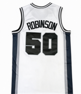 Maillot de basket San Antonio Duncan 21 Robinson 50 Wembanyama 1 pour homme, veste de sport respirante cousue, uniforme de basket des Spurs - Product Image 2