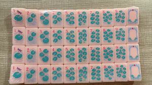 ชุดไพ่นกกระจอกอเมริกันสุดหรูทันสมัยแบบพับได้ สีชมพู ทำจากอะคริลิก กันน้ำ พกพาสะดวก สำหรับคาสิโน - Product Image 2