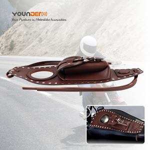 YD-LB20 moto marron couvercle de réservoir de carburant panneau sac en cuir PU pour <span class=keywords><strong>Sportster</strong></span> XL 883 <span class=keywords><strong>1200</strong></span> - Product Image 4