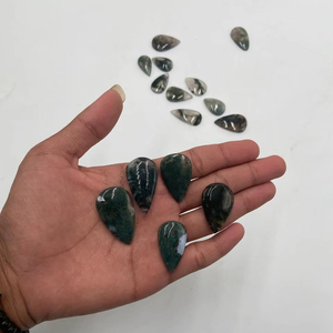 Piedras Preciosas Sueltas de Ágata Musgosa Verde Natural, Cabujón Completamente Pulido, Cristal Curativo para Joyería y Colección - Product Image 4