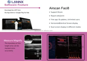 LANNX Airscan Faci8 donne mediche cosmetica facciale ecocardiografia portatile sonda a ultrasuoni portatile wireless sonda a ultrasuoni