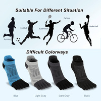 Chaussettes de sport à cinq doigts, rembourrées, pour la course à pied et le cyclisme, de haute qualité, populaires, avec logo personnalisé, vente en gros OEM