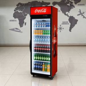 Refrigerador Exhibidor de <span class=keywords><strong>Coca</strong></span>-<span class=keywords><strong>Cola</strong></span> con Puerta con Cerradura y Logotipo Personalizado Gratuito, Equipo de Refrigeración Comercial para Supermercados - Product Image 5
