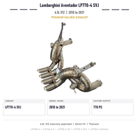Échappement à soupapes en titane, montage direct pour Lamborghini Aventador LP700-4 LP740-4 LP750-4 LP770-4 LP780-4 Ultimae 6.5L V12 2011 à 2022