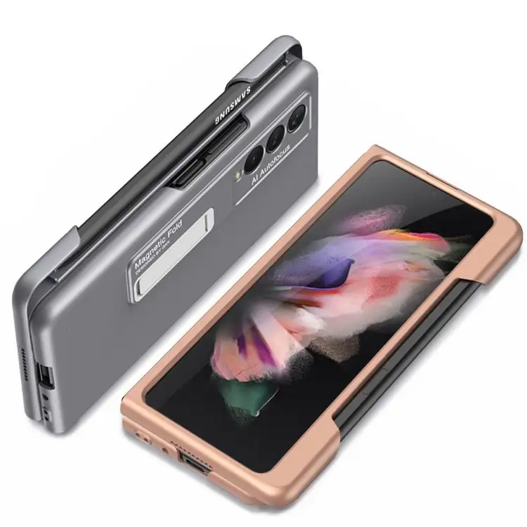 For Samsung Z Fold 3 Case With Pen Slot Phone Case Folding Business Protective Cover Z Fold 3 4 5 Case