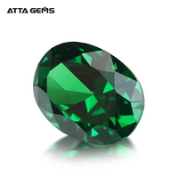 Taille 2x3 ~ 10x14mm Ovale Forme 5A Vert CZ Pierre Synthétique Gemmes Zircone Cubique Pour Bijoux