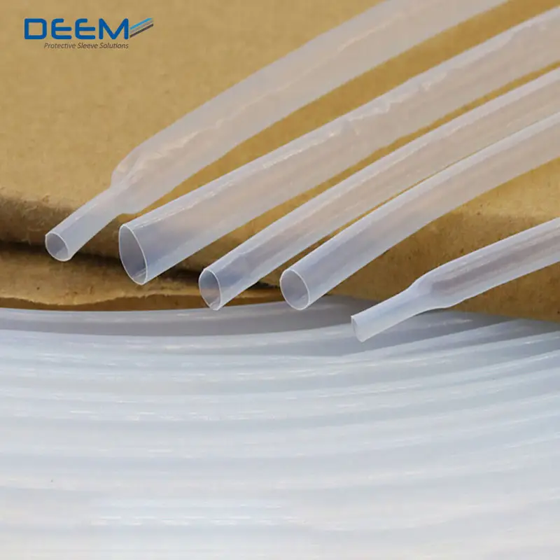 FEP rouleau de couverture pfa ptfe tube thermorétractable anti corrosion produits chimiques humidité haute température tube transparent