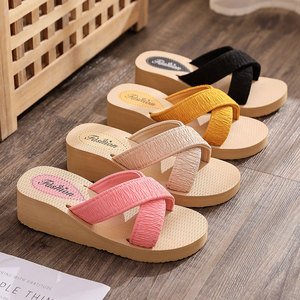 Chanclas <span class=keywords><strong>de</strong></span> tacón alto para mujer, zapatos planos <span class=keywords><strong>de</strong></span> <span class=keywords><strong>ballet</strong></span> con correa <span class=keywords><strong>de</strong></span> tela cruzada <span class=keywords><strong>de</strong></span> color caramelo, cierre sin cordones, estilo <span class=keywords><strong>de</strong></span> verano - Product Image 6