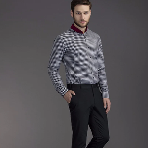 Chemise décontractée en flanelle de lin/coton personnalisée pour hommes col boutonné séchage rapide lavable design solide manches longues respirant à la mode - Product Image 1
