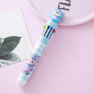 Penna a Sfera Creativa e Carina a Dieci Colori per Studenti delle Scuole Elementari, Penna Multicolore Cartoon con Teste Multiple in Plastica - Product Image 4