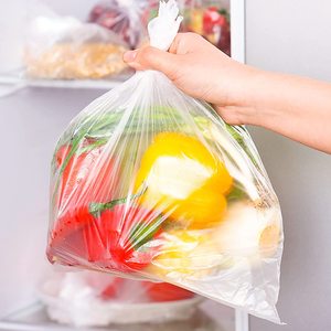 Clear <b>Polythene</b> Fruit Vegetable Counter Bags on a <b>Roll</b> Plastic Food Sandwich Bags - Product Image 5