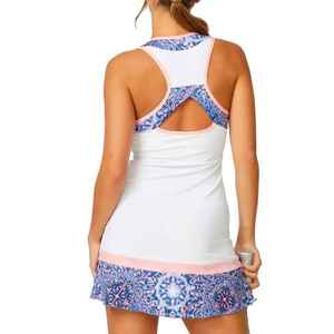 Robe de tennis à demi-fermeture éclair en gros Robe de golf sans manches à fermeture éclair pour femmes Jupe de pickleball Ensemble tennis - Product Image 2