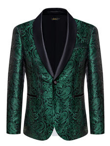 <span class=keywords><strong>Giacca</strong></span> da <span class=keywords><strong>uomo</strong></span> monopetto con motivo Paisley rosso, <span class=keywords><strong>verde</strong></span>, rosa e nero, decorata con perline, per feste, con risvolto - Product Image 6