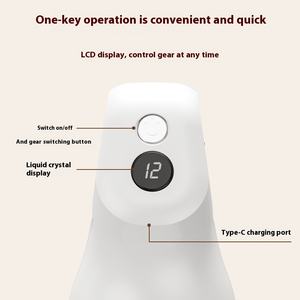Masajeador Corporal Portátil Giratorio con Vibración, Alimentado por USB, Pantalla de Cristal Líquido, Ajuste de Fuerza de 12 Niveles, Temporizador, Personalizado de Fábrica - Product Image 4