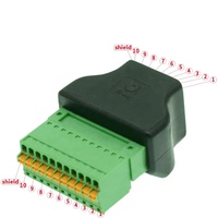 Adaptateur RJ50 mâle-femelle vers 10P10C, connecteur NI9949 RJ50 vers bornes à vis sans soudure pour DVR CCTV, accessoire CCTV