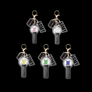 Custom New Creative BTSBulletproof Support Lamp Acrylic Key Chain Key Pendant Peripheral Same Model UV Printing Cartoon - Product Image 1