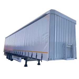 Semirremolque de 3 Ejes con Caja Cerrada para Transporte de Carga, Lona de PVC Deslizante, 45 Pies/40 Pies, con Cortinas Laterales - Product Image 2