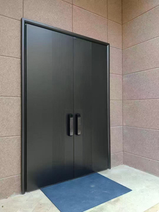 Aplicación de puerta de cobre de aluminio para apartamento de lujo Diseño minimalista Aislamiento acústico Apertura lateral eléctrica Listo para enviar - Product Image 4