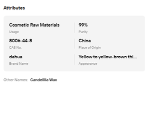 Cire de Candelilla Pureté 99% pour Rouge à Lèvres Cosmétique - Product Image 6