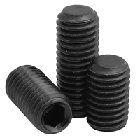 Vis de réglage Allen à six pans creux en acier allié M16 12.9 45H oxyde noir avec système de mesure métrique à pointe plate