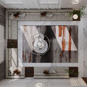 مجلس عربي مقطعي مخصص أثاث المجلس أريكة عربية أرضيات تصميم داخلي مجلس عربي - Product Image 6